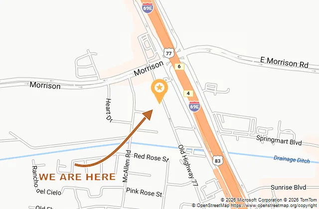 Map of 4255 Old Hwy 77, Brownsville